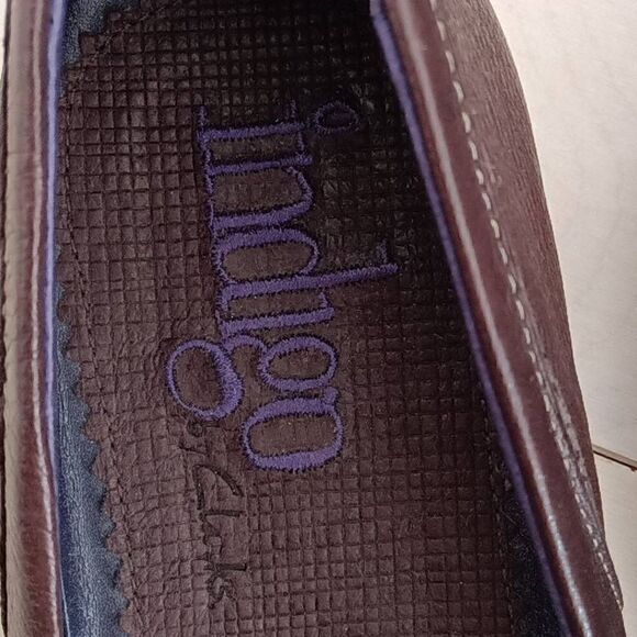 Indigo by Clarks Women's Brown Leather Pointed Toe Slip-On Loafers Size 8.5 - Picture 4 of 5